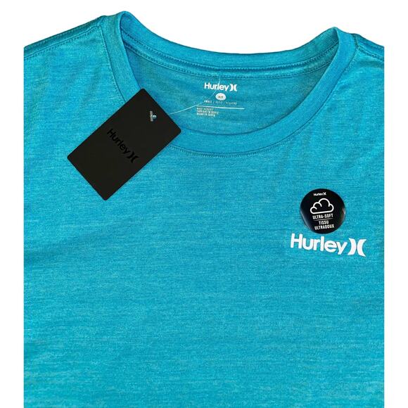NWT $28 Small Men's Hurley One & Only Logo Jersey Tee Graphic Tee Seadoo Soft - Picture 2 of 3